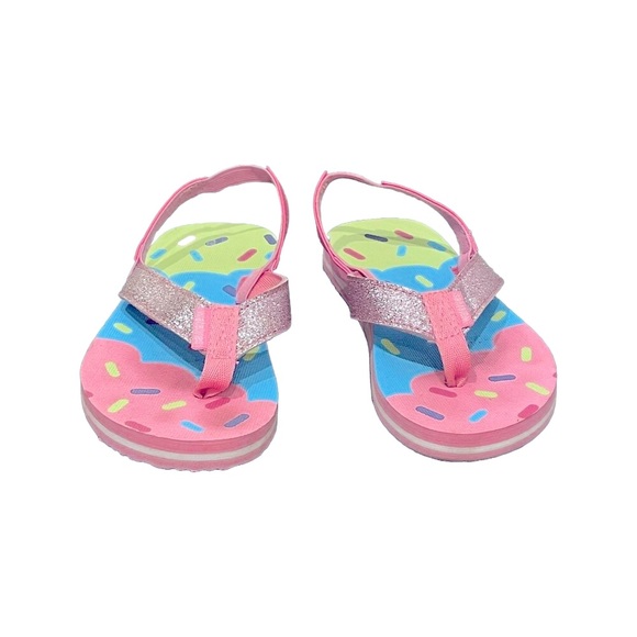 Kids' Flip Flops | Elastic Back Straps | Ice Cream Design - Picture 5 of 9